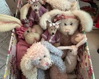 Collection of Boyds Bears and Bunnies Stuffed Animals