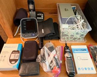 Assorted Electronics, Office Supplies, and Health Monitoring Devices Lot