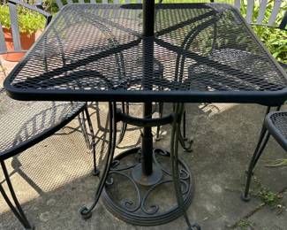 Metal Patio Dining Set with Umbrella third image