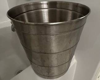 Metal Ice Bucket with Rope Detail