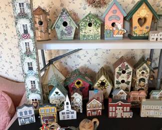 Assorted Decorative Birdhouses and Miniature Houses