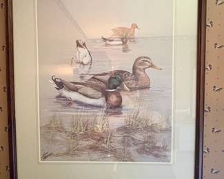 Mallard Ducks Print by Anni Moller