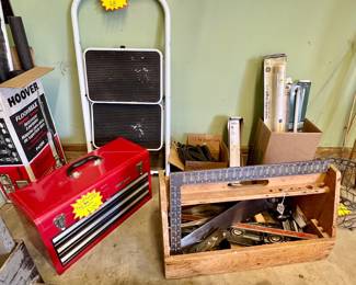 Craftsman Toolbox w/ Tools $100 - Handmade Wood Workers Tool Carrier w/Tools $75