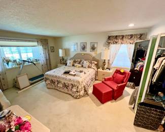Bedroom set, Clothes, Curtains, etc