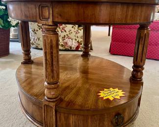 Vintage Thomasville Oval Two-Tier Table $140 (2 tables on site)