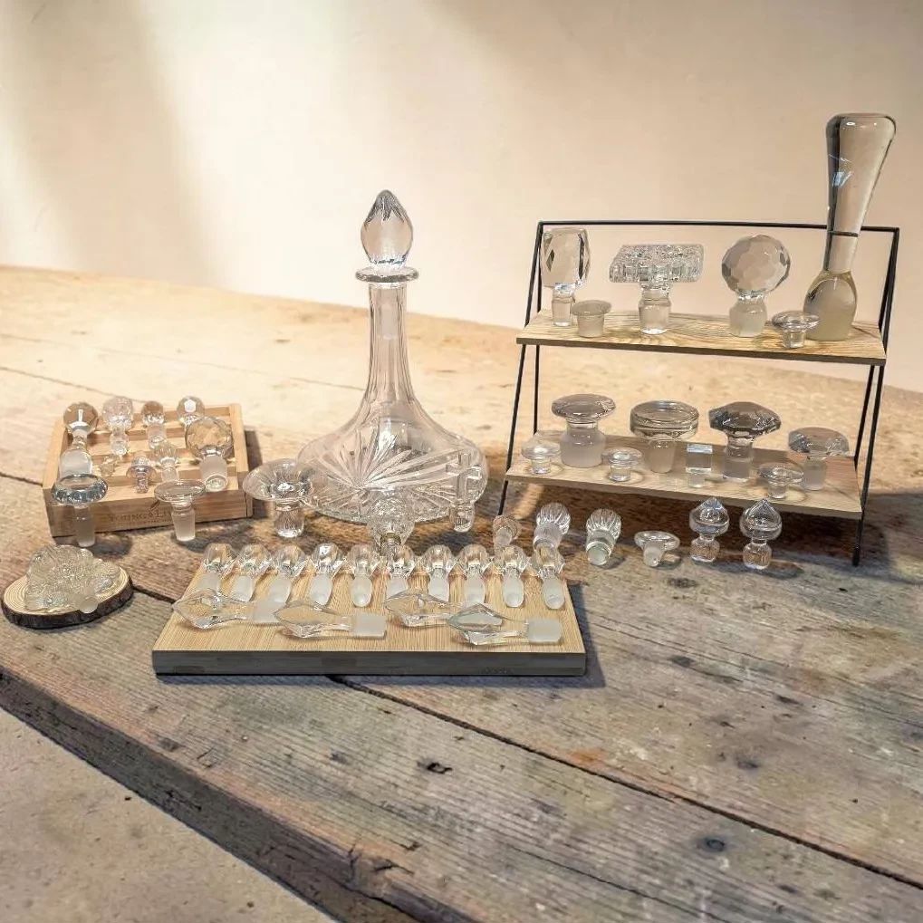 01 Marquis by Waterford Calais Ships Decanter Crystal Glass Decanter Stoppers See Video