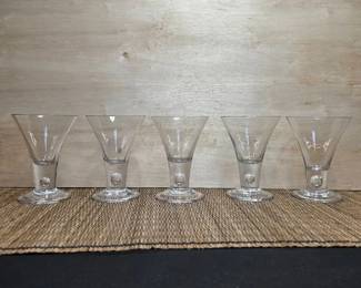 SKRUF Sweden HandBlown Crystal Cocktail Glasses With Controlled Bubble Stems