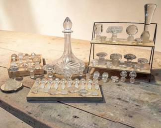 01 Marquis by Waterford Calais Ships Decanter Crystal Glass Decanter Stoppers See Video