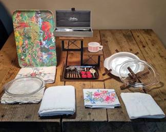 Gorham Knives Steiff Pewter United Airlines Milk Glass Fire King Vintage Pillow Cases Etc