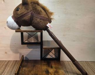 Vintage Linzy Plush Hobby Horse Stick Pony Toy