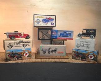 Vintage Die Cast Locking Banks And Cars