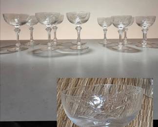 TiffinFranciscan Cut Crystal In Wheat Pattern
