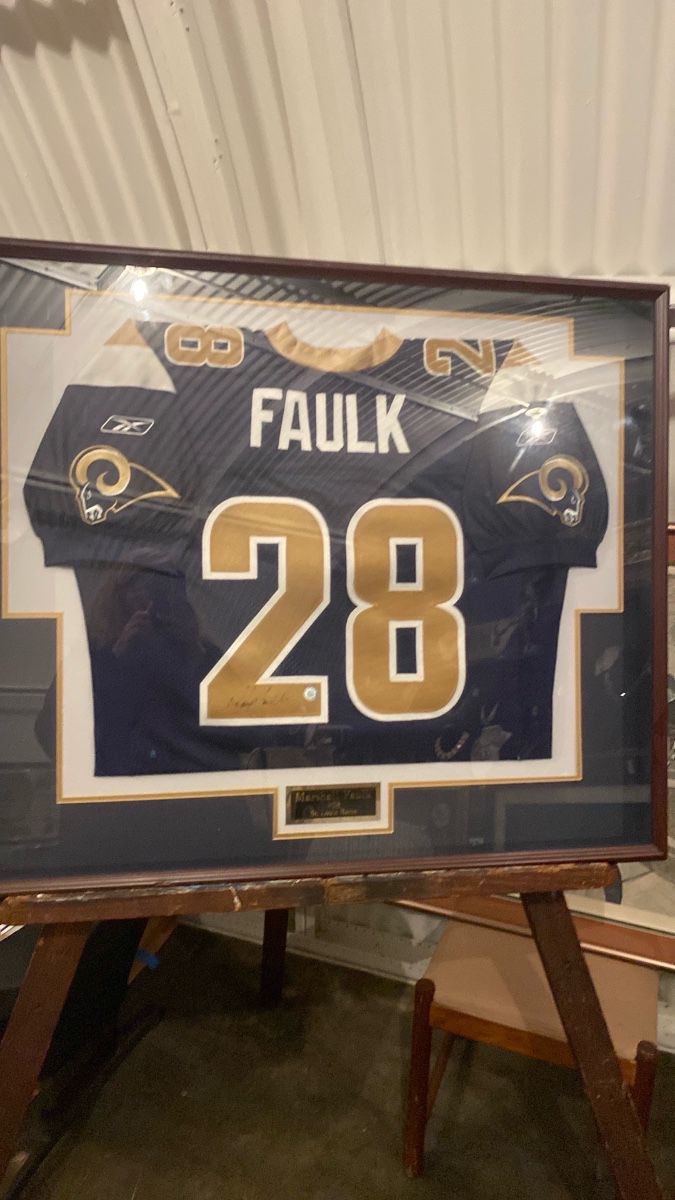 Marshall Faulk Signed Rams Jersey