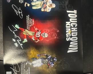 NFL Touchdown Kings Signed Poster
