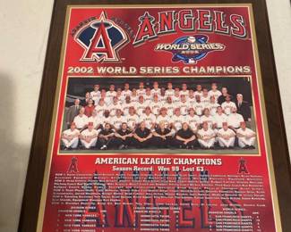 2002 Angels World Series Champions Plaqu