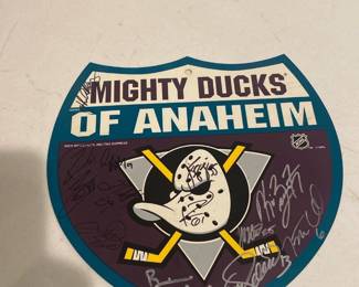 Mighty Ducks of Anaheim Autographed Plaq