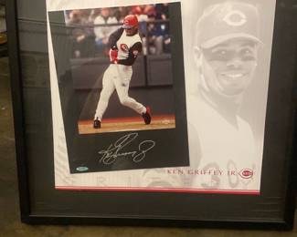 Ken Griffey Jr. Signed Baseball Print
