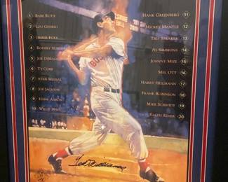 Ted Williams' Hit List Lithograph