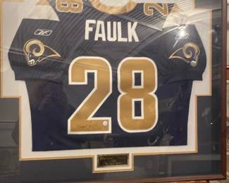 Marshall Faulk Signed Rams Jersey