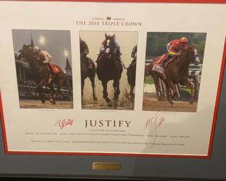 Justify 2018 Triple Crown Signed Print