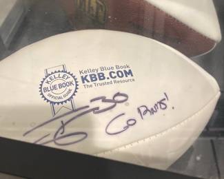 Signed Kelley Blue Book Football.