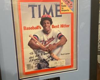 Rod Carew Signed TIME Cover