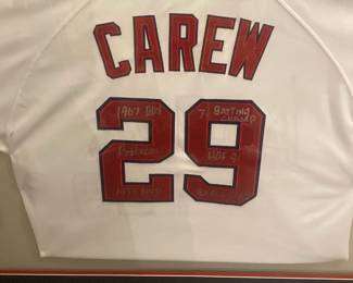 Joe Carew Signed Baseball Jersey