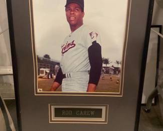 Rod Carew Framed Baseball Photo
