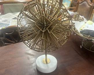 Brass geodesic globe 