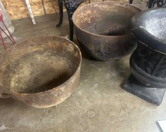 Louisiana sugar iron kettles, 19th century 