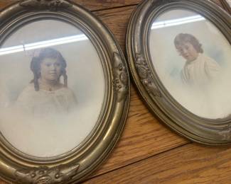Oval 19th century photos of children 