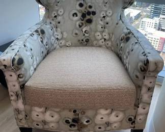 FLK005 - Designer Floral Accent Wingback Chair
