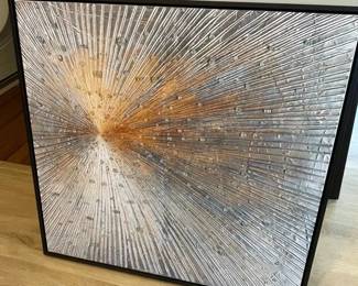 FLK018 - Framed Abstract Sunburst Wall Art