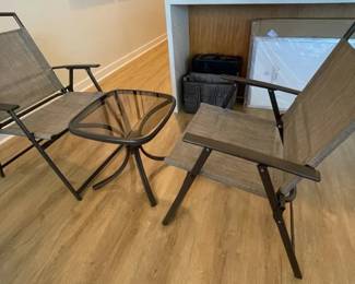 FLK017 - Folding Chairs & Table For The Patio