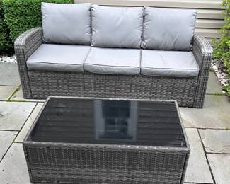 Outdoor seating set, under 2 years old and well cared for.