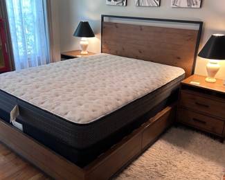 Queen size bed with Sealy mattress