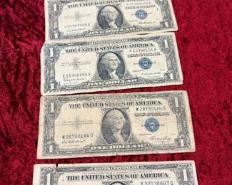 Silver certificates with a star note
