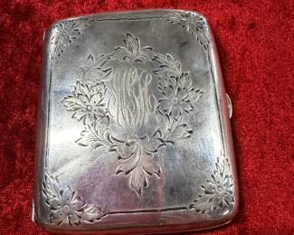 Beautiful 1920s Lange silver cigarette case