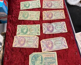 Vietnam or earlier military currency for US troops