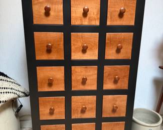 Shaker style 15 drawer cherry cabinet $200