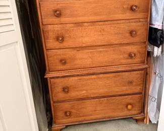 Hard Rock maple chest of drawers $125