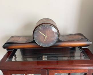 Mauthe German mahogany mantel clock - good condition, no key $200