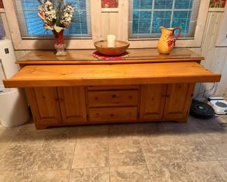 Oak custom-made serving buffet $300
