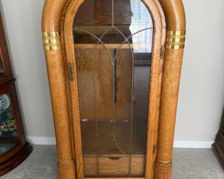 Oak Jukebox stereo cabinet $200