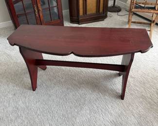 Bob Timberlake red glazed side table $125