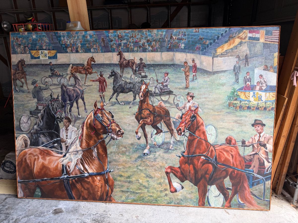 Extra Large Painted Mural On Canvas 