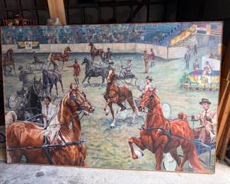 Extra Large Painted Mural On Canvas 