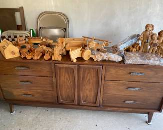 Wood toys, dresser