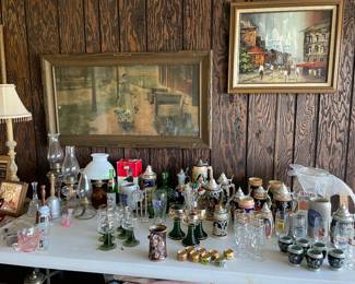 Great Wall art, bar items, oil, lamps, and much more