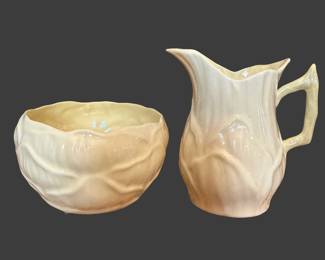  Belleek Lily cream & sugar set